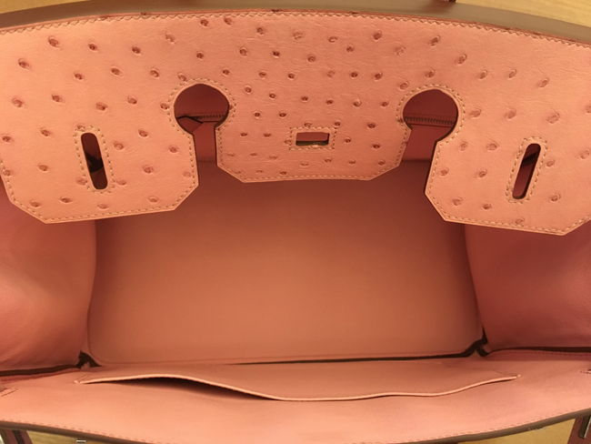 エルメス バーキン35 ピンク オーストリッチ シルバー金具