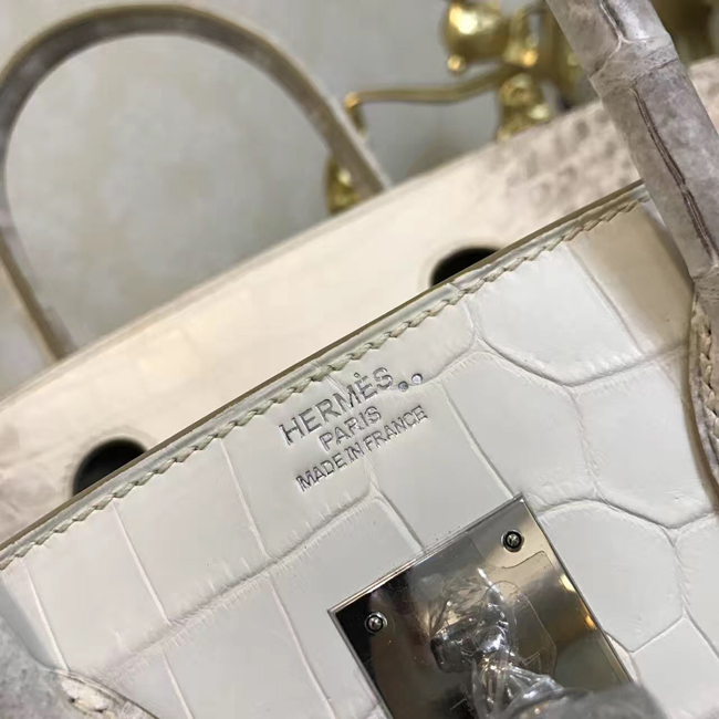 エルメス バーキン30 ヒマラヤ クロコダイル シルバー金具