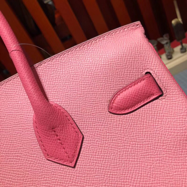 エルメス バーキン30 ブルーアトール/ローズリップスティック シルバー金具