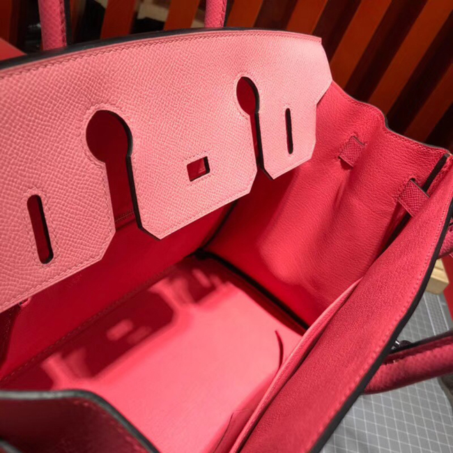 エルメス バーキン30 ブルーアトール/ローズリップスティック シルバー金具