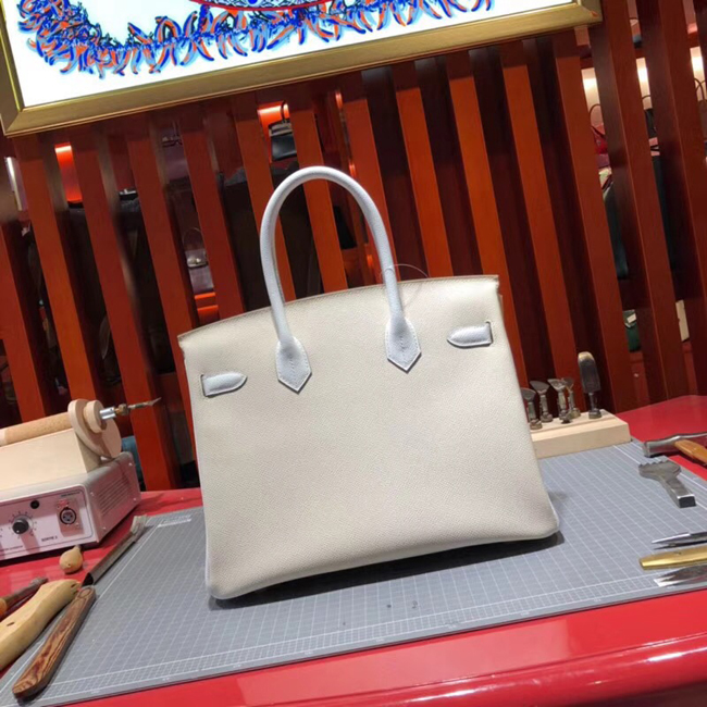 エルメス バーキン30 ホワイト/クレ ゴールド金具