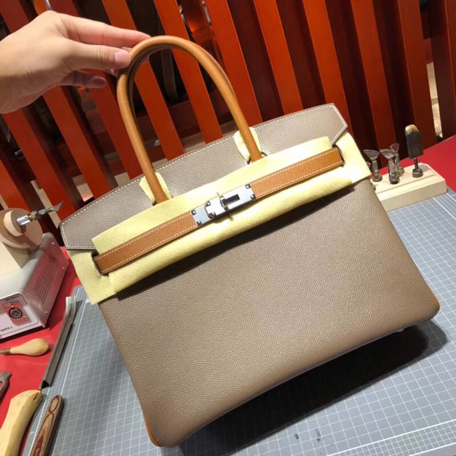 エルメス バーキン30 エトゥープ/ゴールド シルバー金具