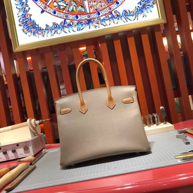 エルメス バーキン30 エトゥープ/ゴールド シルバー金具
