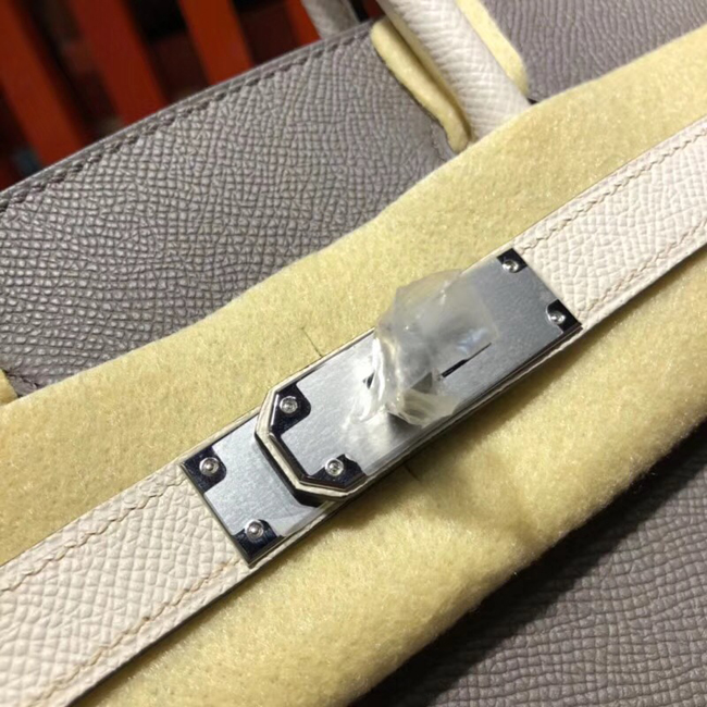エルメス バーキン30 エトゥープ/クレ シルバー金具