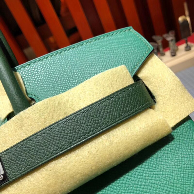 エルメス バーキン30 マラカイト/ヴェールアングレ シルバー金具