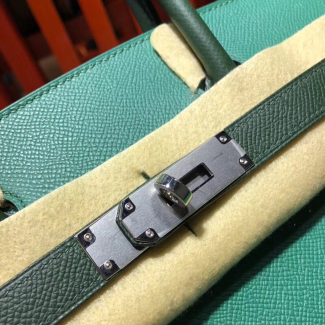 エルメス バーキン30 マラカイト/ヴェールアングレ シルバー金具