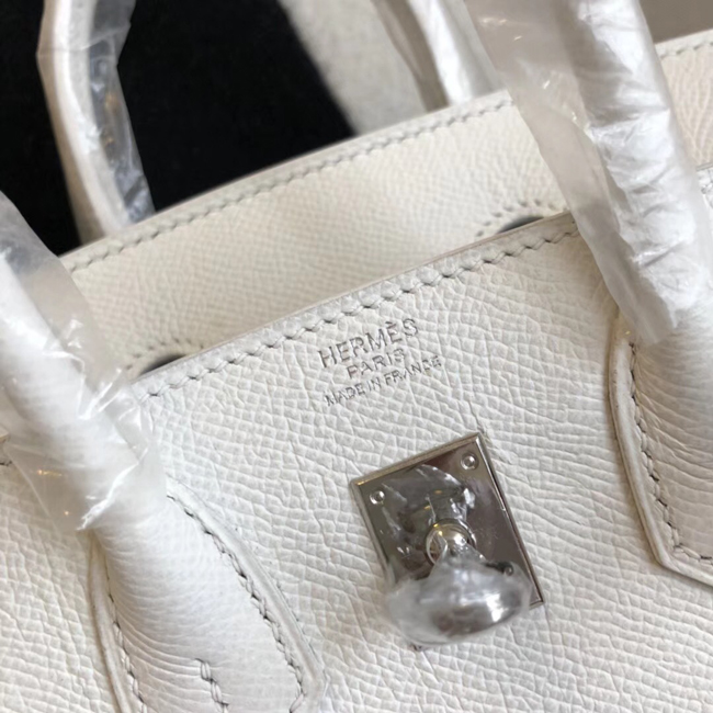エルメス バーキン25 ホワイト エプソン シルバー金具