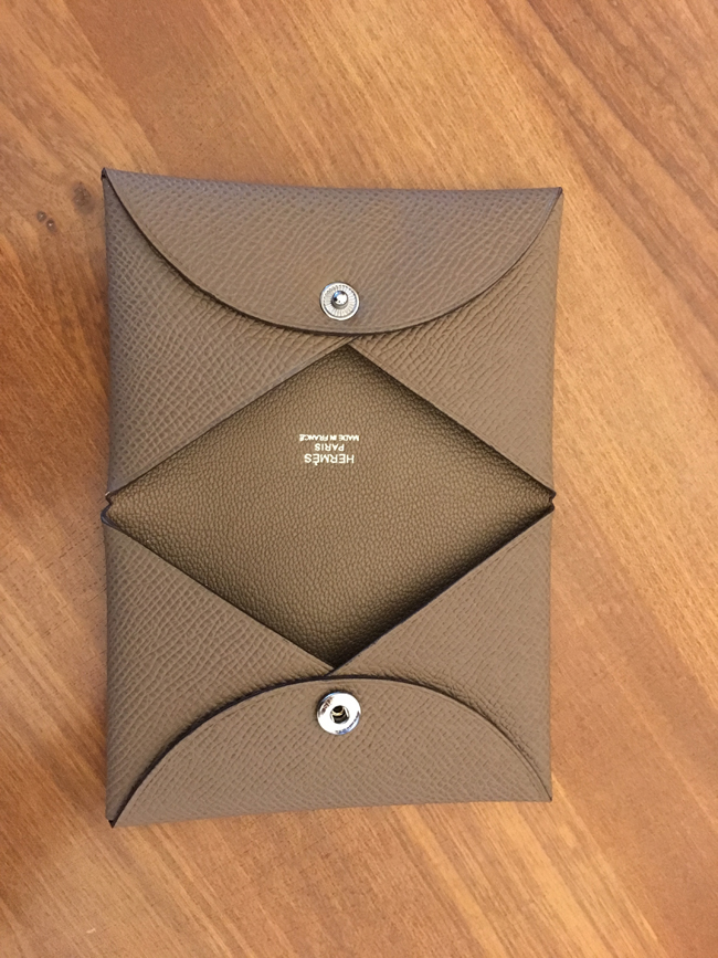 エルメス カードケース カルヴィ エトゥープ エプソン