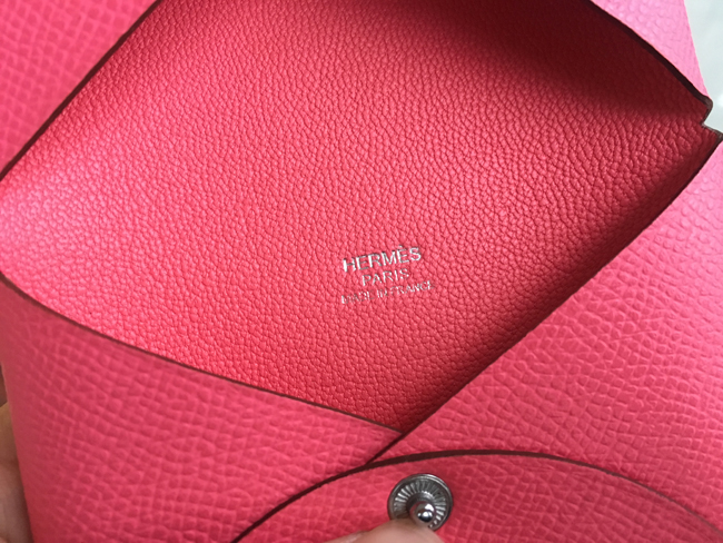 エルメス カードケース カルヴィ ローズリップスティック エプソン