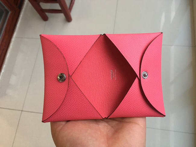 エルメス カードケース カルヴィ ローズリップスティック エプソン