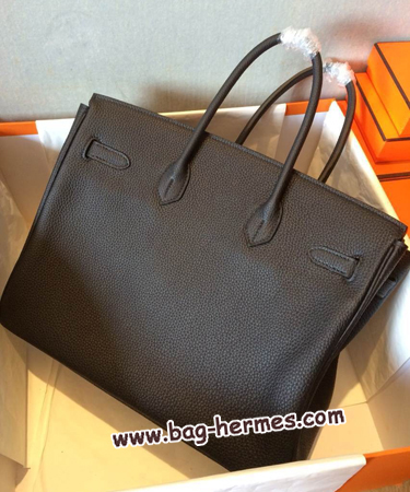 エルメス バーキン35 ブラック トゴ シルバー金具