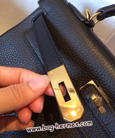 エルメス ケリー32 ブラック トゴ ゴールド金具