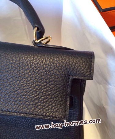 エルメス ケリー32 ブラック トゴ ゴールド金具