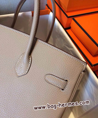 エルメス バーキン30 トゥルティ―ルグレー トゴ シルバー金具