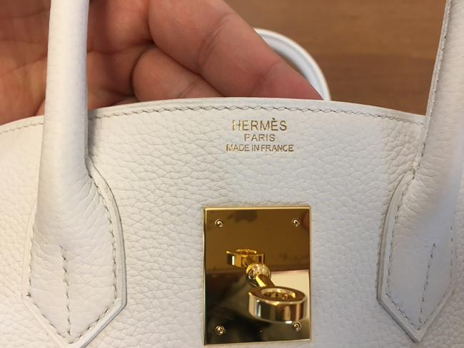 エルメス バーキン30 ホワイト トリヨンクレマンス ゴールド金具