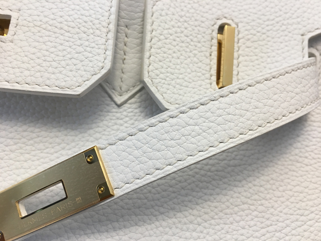 エルメス バーキン30 ホワイト トリヨンクレマンス ゴールド金具