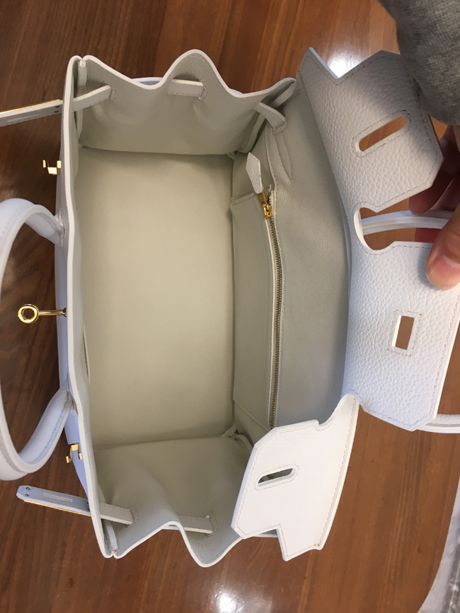 エルメス バーキン30 ホワイト トリヨンクレマンス ゴールド金具