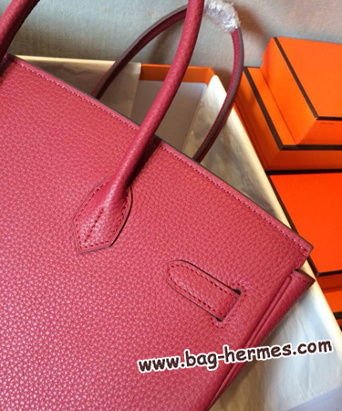 エルメス バーキン25 レッド トゴ シルバー金具