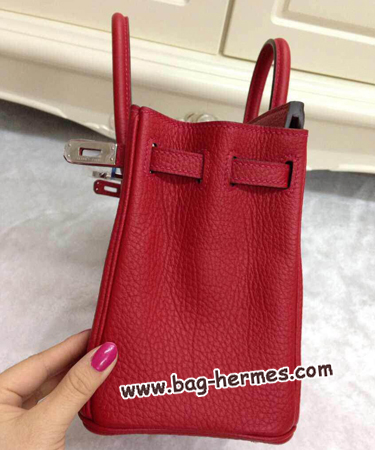 エルメス バーキン25 レッド トゴ シルバー金具