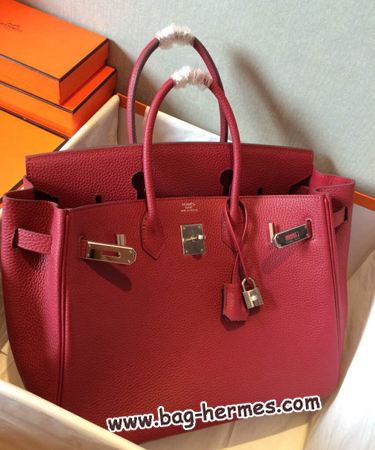 エルメス バーキン35 ルージュアッシュ トゴ シルバー金具