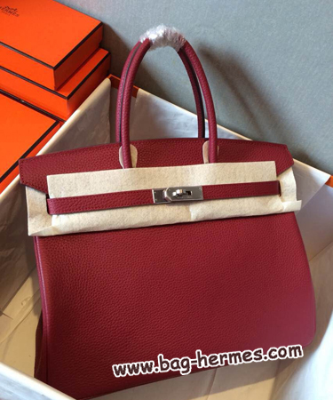 エルメス バーキン35 ルージュアッシュ トゴ シルバー金具