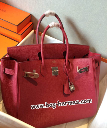 エルメス バーキン35 ルージュアッシュ トゴ シルバー金具