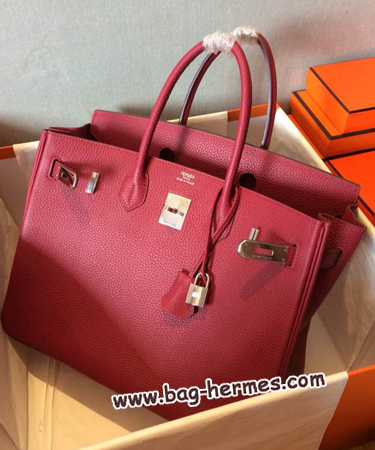 エルメス バーキン30 ルージュアッシュ トゴ シルバー金具