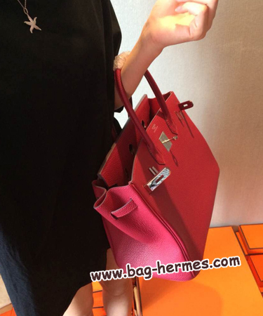 エルメス バーキン30 ルージュアッシュ トゴ シルバー金具