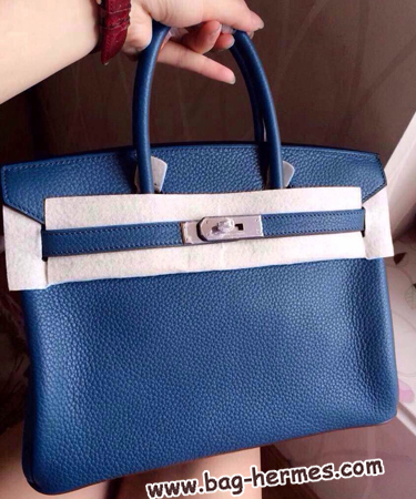 エルメス バーキン30 プルシャンブルー トゴ シルバー金具