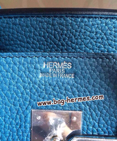 エルメス バーキン30 プルシャンブルー トゴ シルバー金具