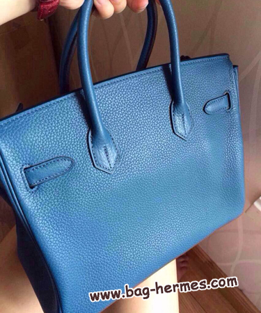 エルメス バーキン30 プルシャンブルー トゴ シルバー金具