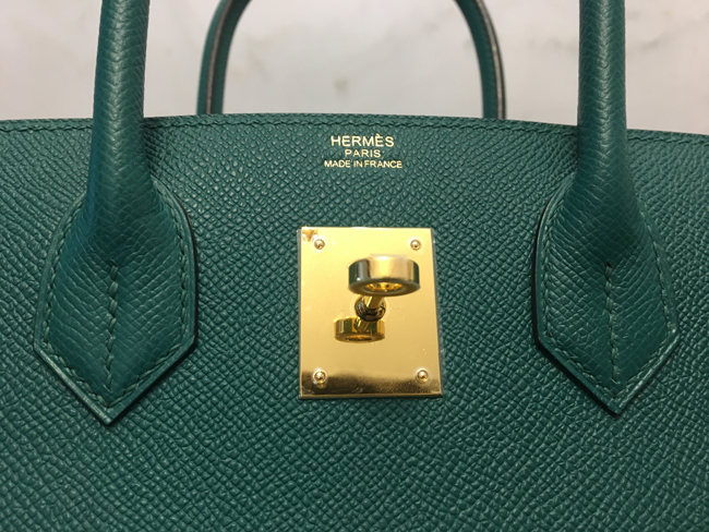 エルメス バーキン30 マラカイト エプソン ゴールド金具