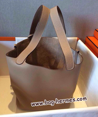 エルメス ピコタンMM エトゥープ トリヨン シルバー金具