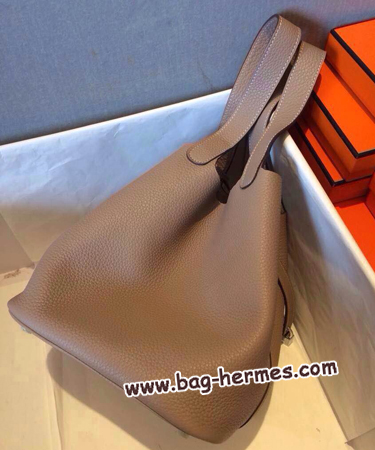 エルメス ピコタンMM エトゥープ トリヨン シルバー金具