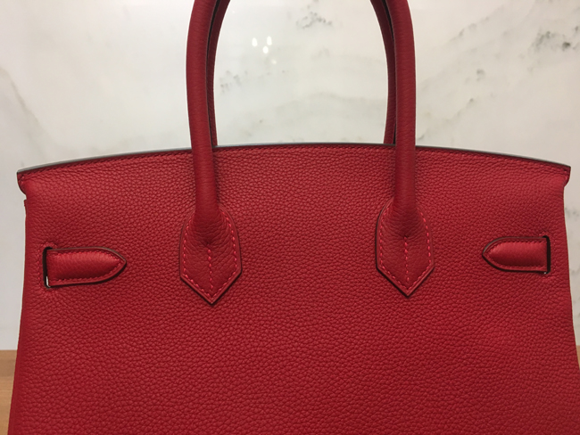 エルメス バーキン30 ルージュヴィフ トゴ ゴールド金具