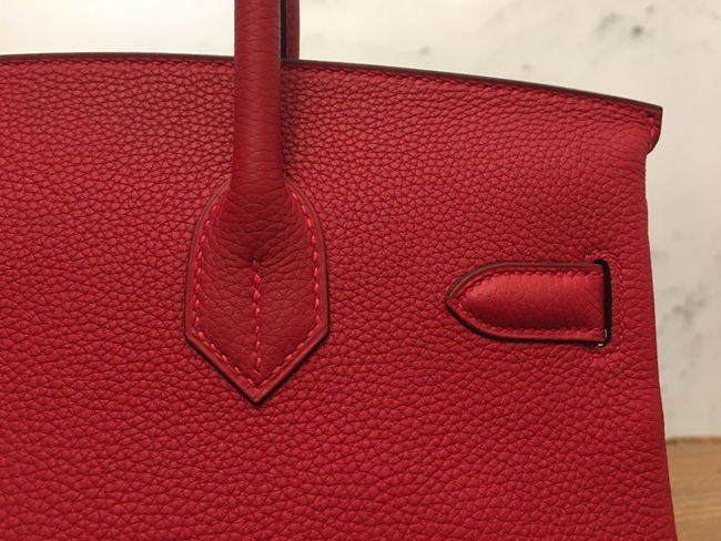 エルメス バーキン30 ルージュヴィフ トゴ ゴールド金具