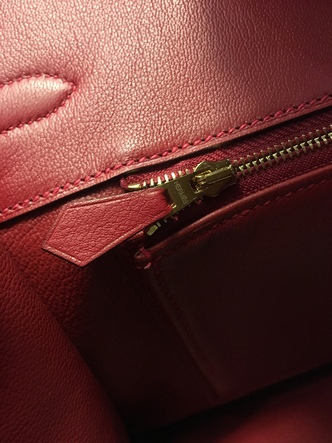 エルメス バーキン30 ルージュヴィフ トゴ ゴールド金具