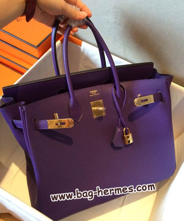 エルメス バーキン30 アイリス トゴ ゴールド金具
