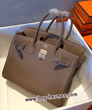 エルメス バーキン30 エトープ トゴ シルバー金具