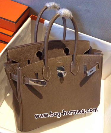 エルメス バーキン30 エトープ トゴ シルバー金具