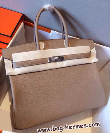 エルメス バーキン35 トゥルティ―ルグレー トゴ シルバー金具