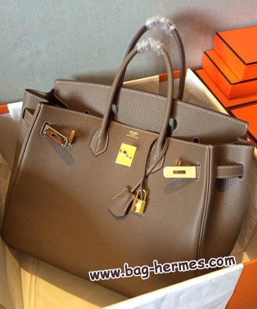 エルメス バーキン35 トゥルティ―ルグレー トゴ シルバー金具