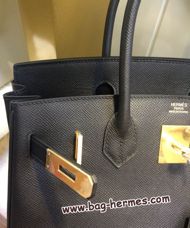 エルメス バーキン30 ブラック エプソン ゴールド金具