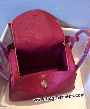 エルメス リンディ30 ルージュアッシュ トリヨン シルバー金具