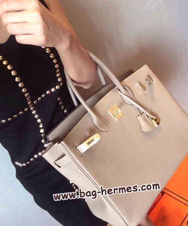 エルメス バーキン30 トゥルティ―ルグレー トゴ ゴールド金具