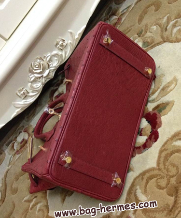 エルメス バーキン30 ルージュアッシュ オーストリッチ ゴールド金具