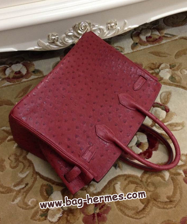 エルメス バーキン30 ルージュアッシュ オーストリッチ ゴールド金具