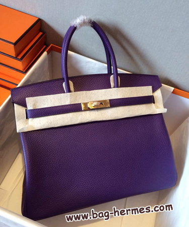 エルメス バーキン30 アイリス トゴ ゴールド金具