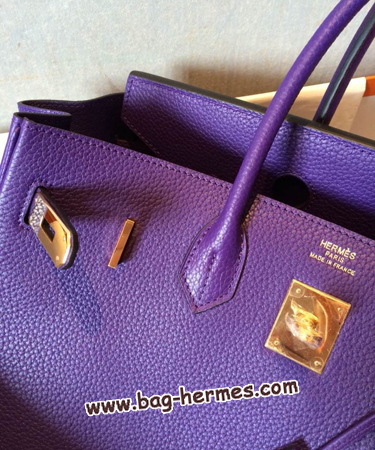 エルメス バーキン30 アイリス トゴ ゴールド金具
