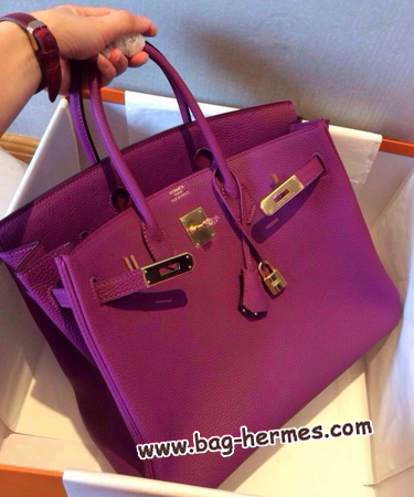 エルメス バーキン30 アネモネ トゴ ゴールド金具